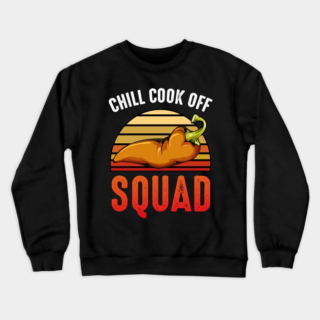 Chili Cook Off Squad - Retro Style Chili Pepper Vintage Crewneck Sweatshirt by Lumio Gifts
